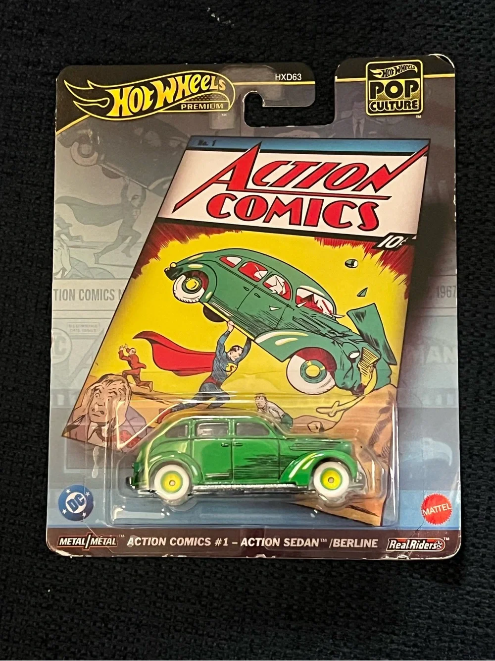 Hot Wheels Pop Culture Action Comics Action Sedan 1:64 Green Diecast Unopened